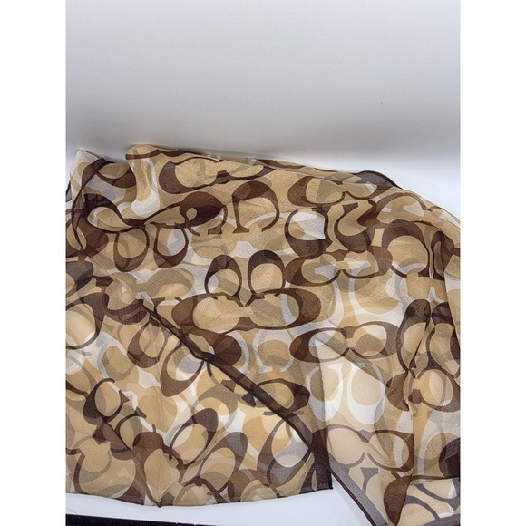 Coach Signature Pattern Scarf Womens Purse Scarf - Picture 2 of 3